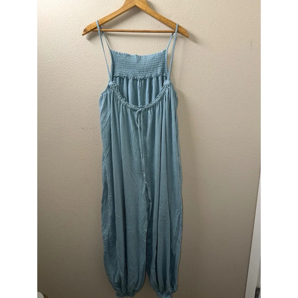 Women's Free People Beach Blue Bubble Romper Size Small - Picture 4 of 6